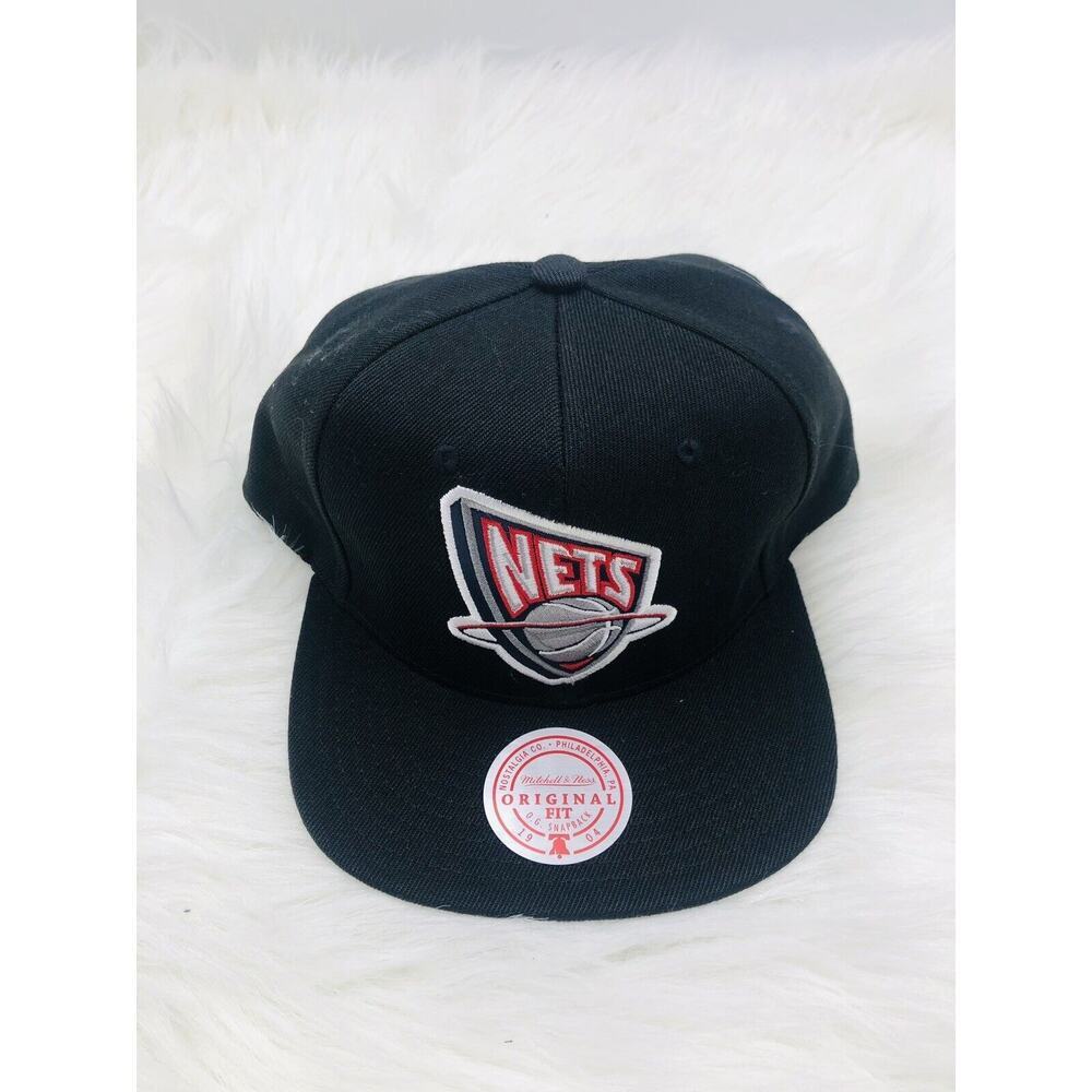 Mitchell & Ness Brooklyn Nets Black Snapback Hat Original Fit‎ NBA Cap